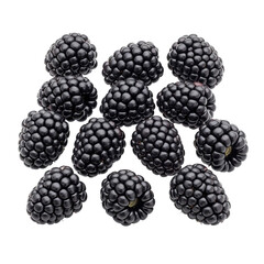 Fresh blackberries gathered together, a vibrant and healthy treat for summer recipes, perfect for desserts, jams, or nutritious snacks, promising a burst of juicy flavor with every bite