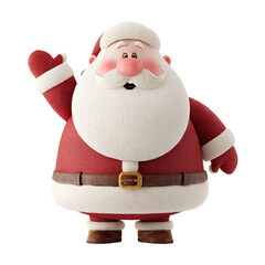 Happy Santa with Big Smile - Cheerful 3D Christmas Character Illustration Isolated on White Background for Seasonal Greeting Design