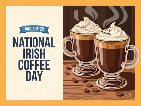 Celebrate national irish coffee day with a delicious warm beverage and festive announcement