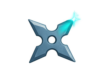 Obraz premium Shuriken ninja throwing star with glowing effect