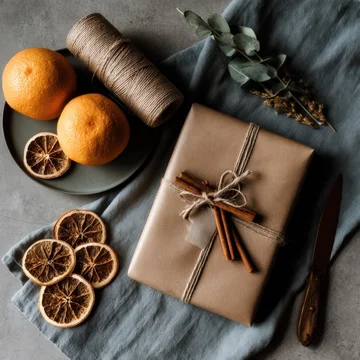 Eco-Friendly Festive Gift Styling with Dried Oranges