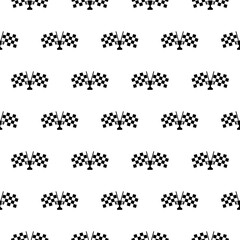 Cup and flag seamless pattern isolated on white background