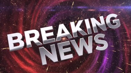 Urgent breaking news sequence with dynamic space background for fast-paced announcements and critical updates, sparking immediate viewer interest