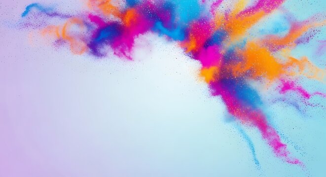 Vibrant explosion of colorful powder paint creates a dynamic and stunning abstract background perfect for creative projects and modern designs now!
