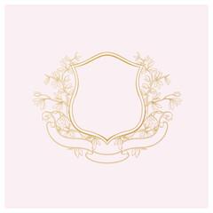 Vintage Crest  Vintage Frame  Wedding Crest