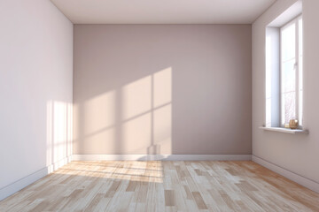 Obraz premium Empty mockup room with a clean look and soft winter lighting