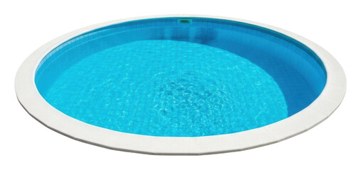 Refreshing pool water in a circular pool summer vibe bright view isolated on transparent background