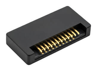 Connector component electronics workshop view technical detail isolated on transparent background