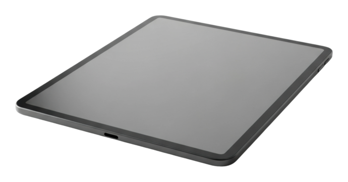 Modern tablet showcase technology hub product minimalist style isolated on transparent background