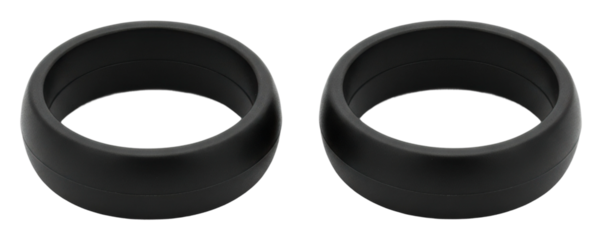 Stylish black wedding bands product minimalist isolated on transparent background