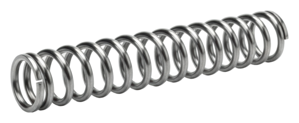 Spring manufacturing process factory product industrial engineering isolated on transparent background