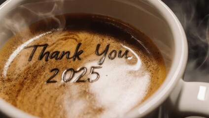Thank You 2025 Coffee Cup Message - A Warm Farewell.