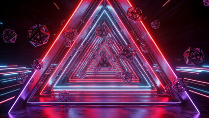 bright abstract triangle