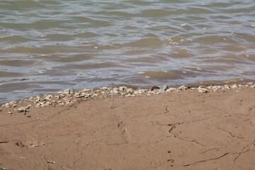 Nam Ngum River and local boat