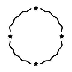 Abstract Frame, Curvy Frame, Whimsical Border Frame, Cutesy Border, Swish Border, Round Border, Circle Frame, Vector Illustration