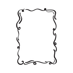 Abstract Frame, Curvy Frame, Whimsical Border Frame, Cutesy Border, Swish Border, Rectangle Border, Square Frame, Vector Illustration