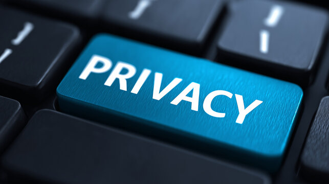 Privacy key on computer keyboard, digital security and personal data protection concept for online confidentiality and cybersecurity banners - Powered by Adobe