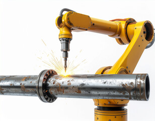 Collaborative robot performs welding work