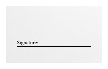 Signing document process office business card isolated on transparent background