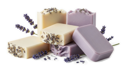 Lavender soap making event home natural products cozy kitchen isolated on transparent background