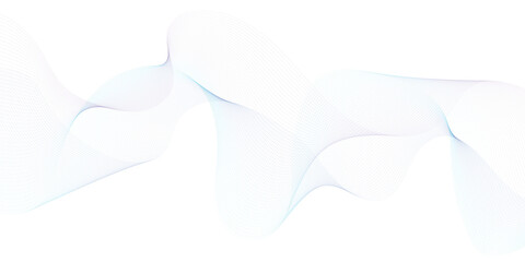 Wave lines flowing. Motion dynamic blue and orange lines isolated on white background. Abstract wave element for design. Vector illustration