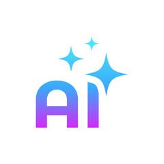 Digital Artificial Intelligence Icon  Clean Modern Design