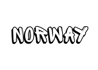 Norway graffiti word vector font
Vector font word on a white background