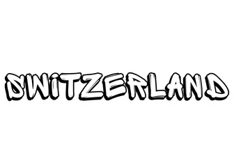 Switzerland graffiti word vector font
Vector font word on a white background
