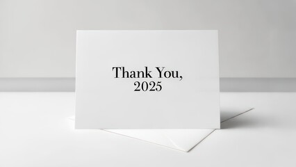 Thank you card with 2025 text