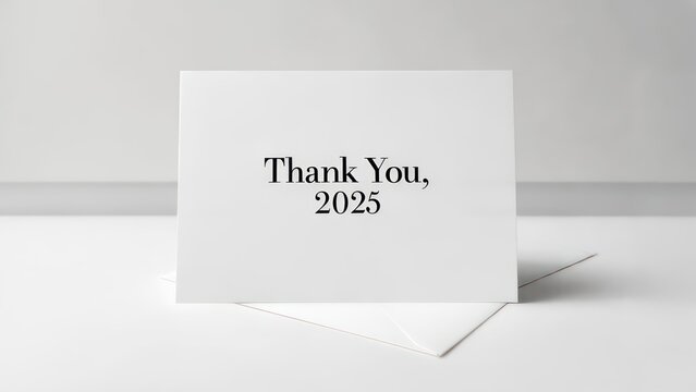 Thank you card with 2025 text