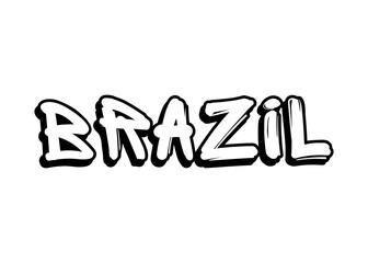 Brazil graffiti word vector font
Vector font word on a white background