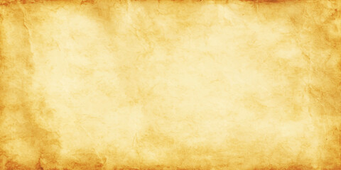 Old beige parchment paper texture background with grungy brown stains and worn antique retro vintage design