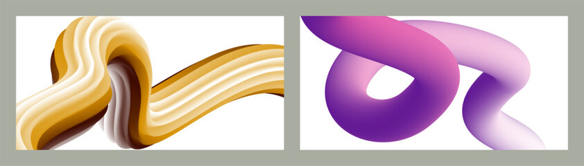 Abstract volumetric background. Cords. 