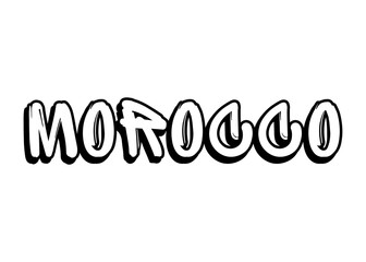 Morocco graffiti word vector font
Vector font word on a white background