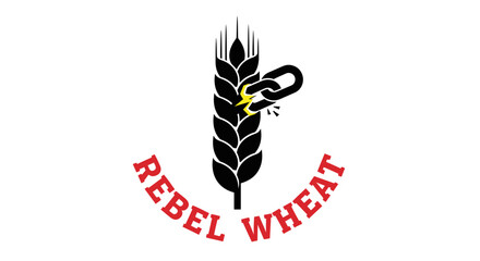Dynamic rebel wheat illustration representing freedom strength and defiance