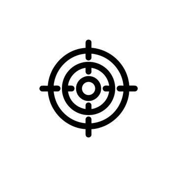 Target icon vector illustration for aim accuracy focus goal achievement and precision concept