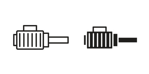 Car alternator icon. Outline, Glyph and Filled Outline Style