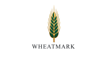 Elegant Wheat Grain Logo Design Symbolizing Agriculture, Organic Food, and Healthy Harvest