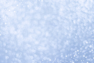 abstract blur blue and silver color background with star glittering light for show,promote and advertise product and content in merry christmas and happy new year season collection concept
