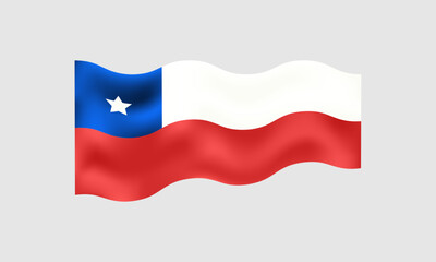 Chile flag, ribbon