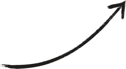 Black Arrow Pointing Upwards on White Background vector