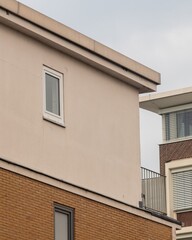 Modern house front in a big city