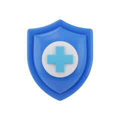 Fototapeta premium Aesthetic health shield promotes security and well-being for insurance, pharmacy, and medical concepts with a modern digital design for online use