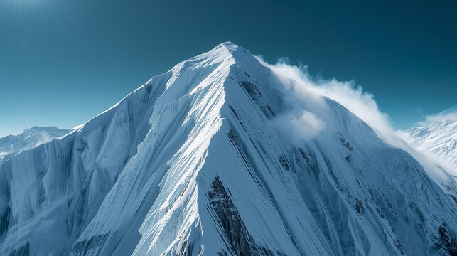 snow covered mountains in winter - Powered by Adobe