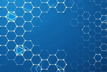 Abstract Tech Background with Geometric Hexagons and Connecting Lines in Motion Graphic - Powered by Adobe