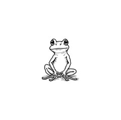 frog on white background