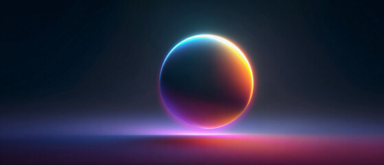 Glowing Futuristic Light Sphere Abstract