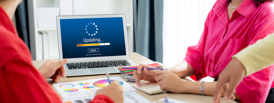 Software update on computer for brisk version of device software upgrade