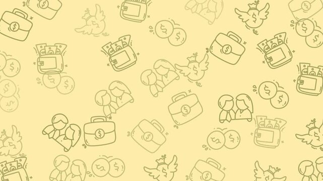 Ecommerce pattern seamless financial relationship icon sketches offer a versatile design element for web, print, and branding projects.