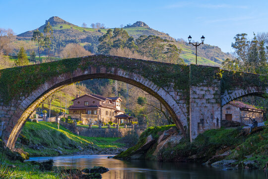 Li&eacute;rganes Main Bridge in Cantabria, Spain.